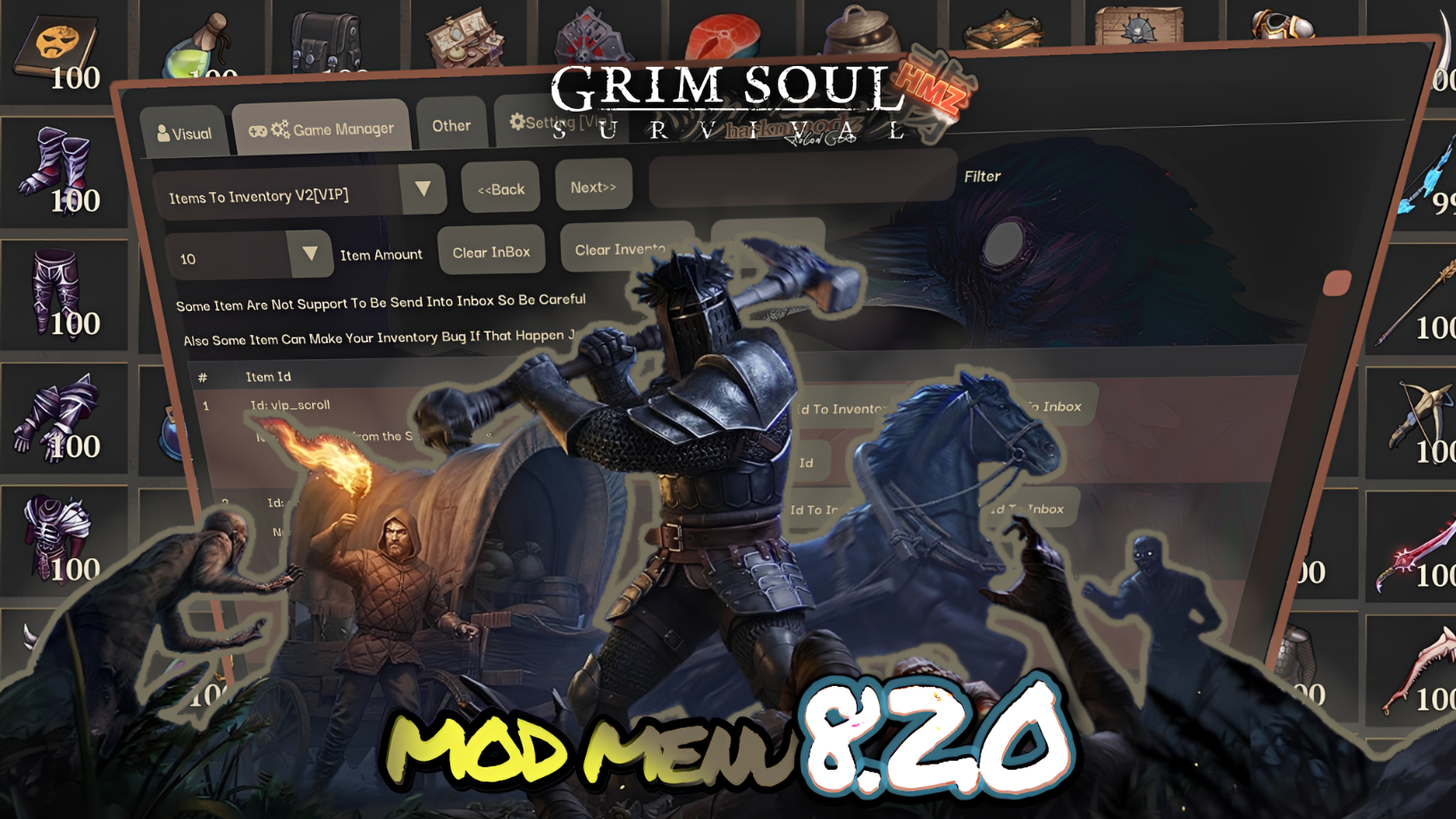 MOD MENU GRIM SOUL: SURVIVAL 8.2.0 HMZ
