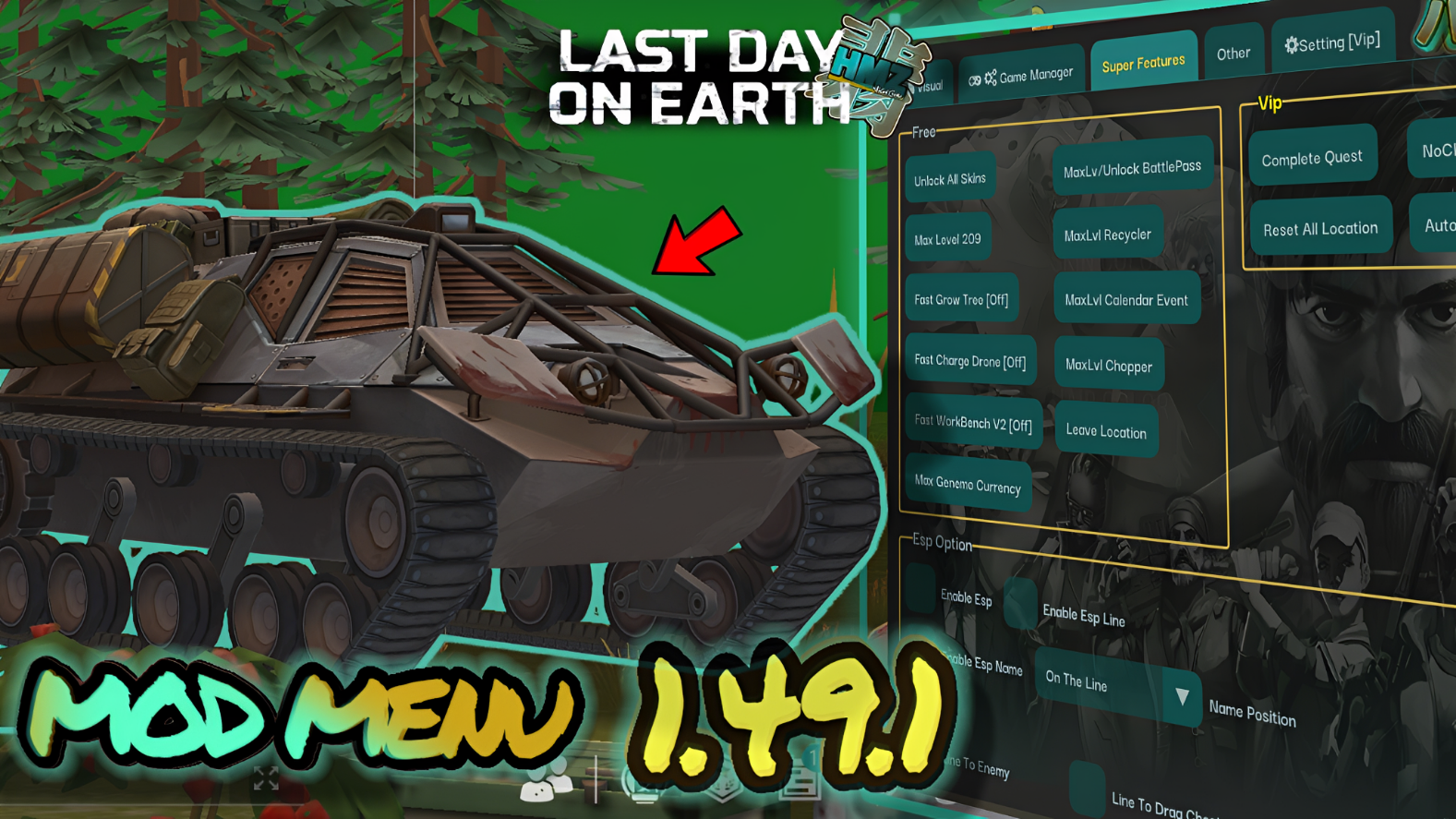 MOD MENU LAST DAY ON EARTH 1.49.1 HMZ