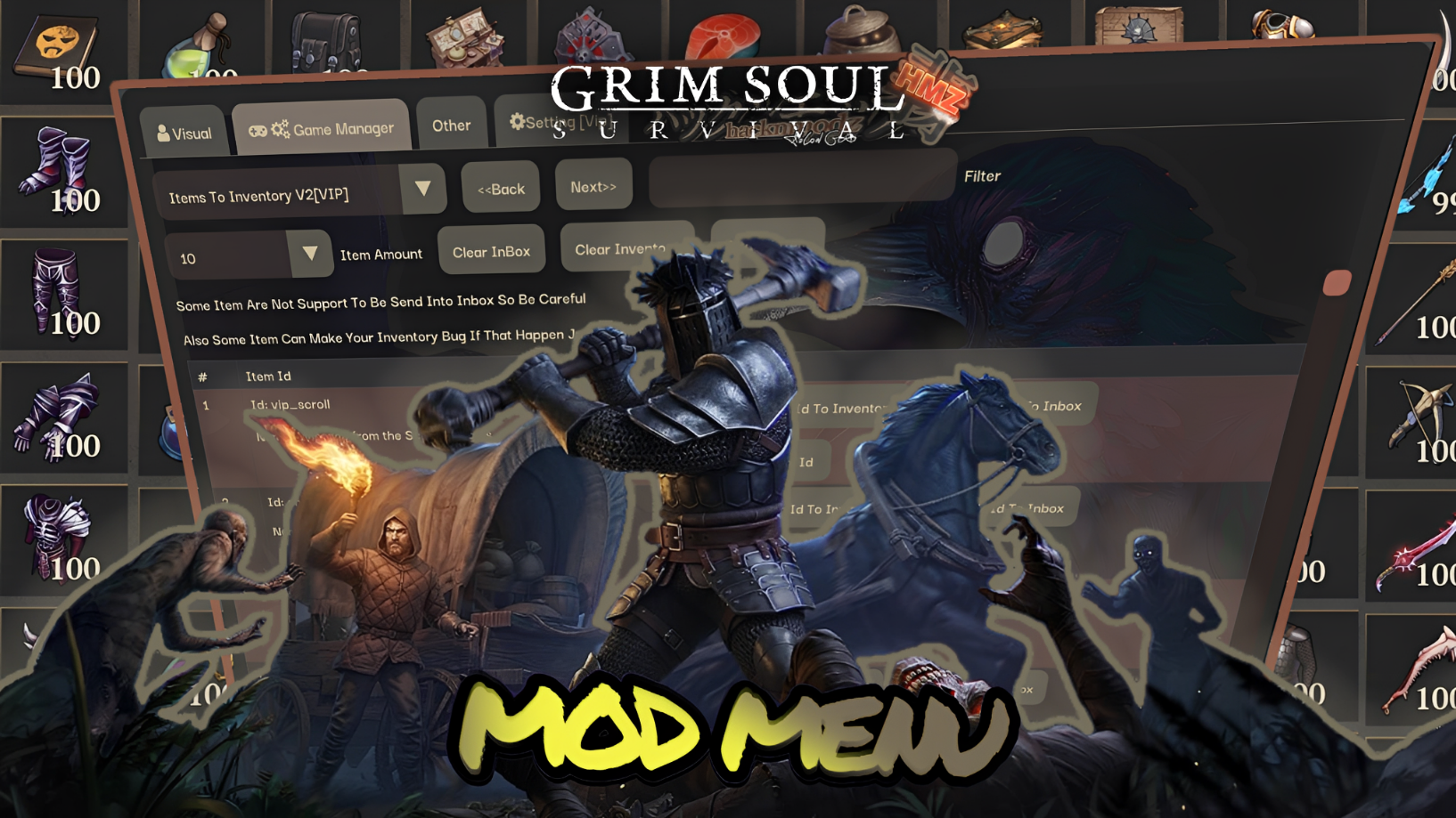 MOD MENU GRIM SOUL: SURVIVAL 8.2.5 HMZ